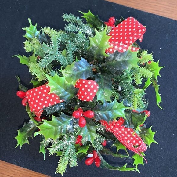 Vtg Inarco Christmas ceramic Santa boot complete with greenery - Picture 7 of 8